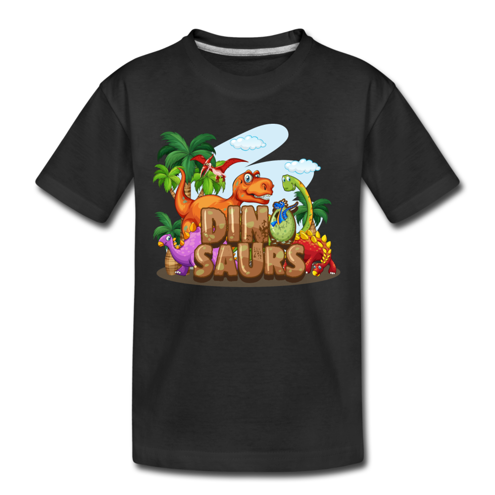 Dinosaurs Kids T-Shirt - black