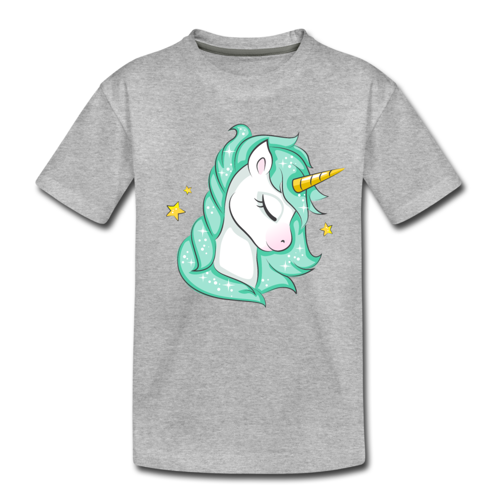Unicorn Kids T-Shirt - heather gray