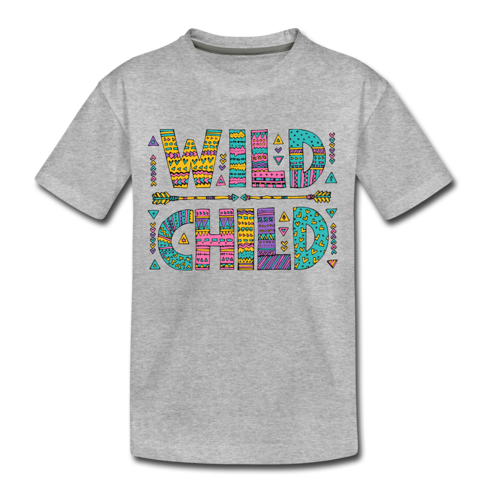 Wild Child Kids T-Shirt - heather gray