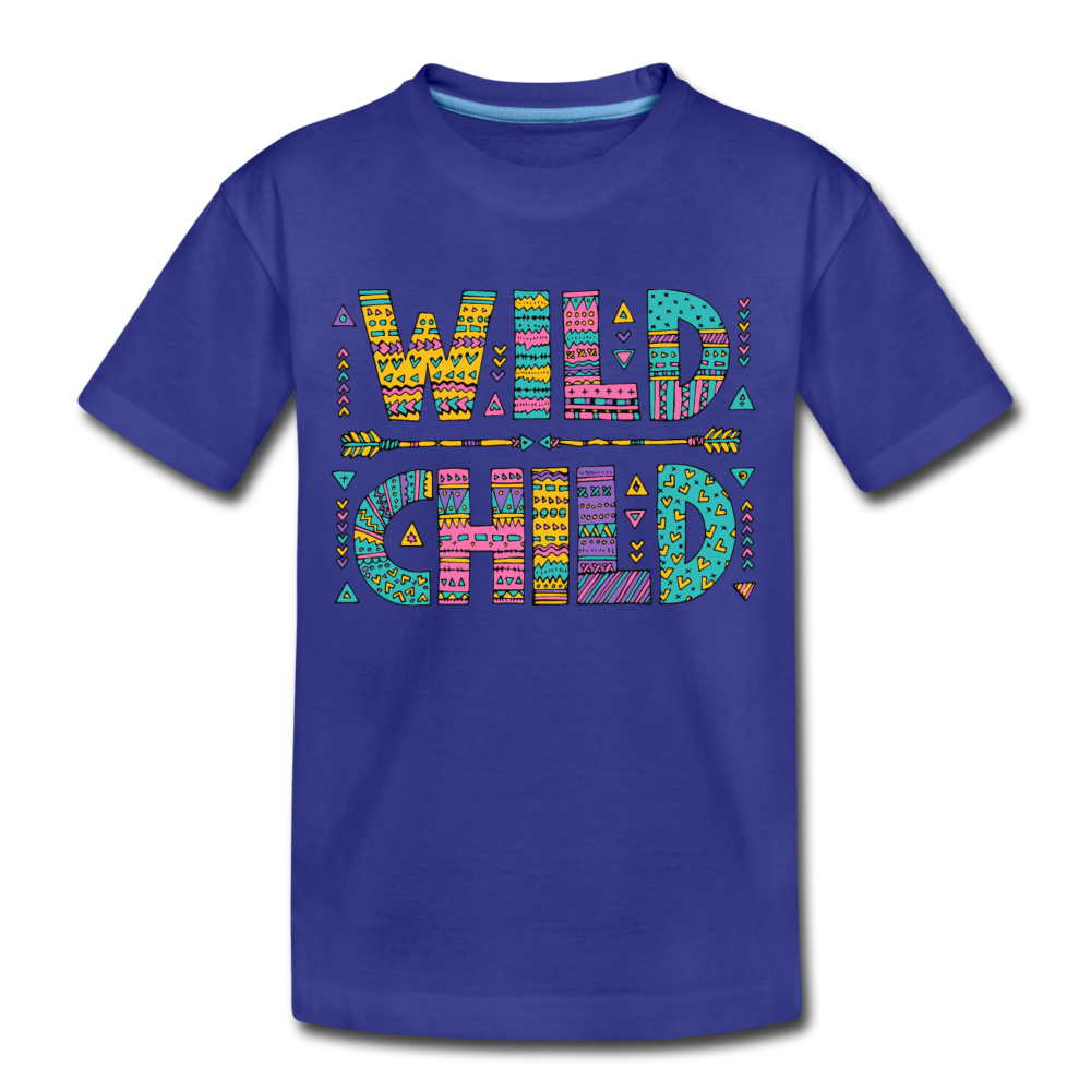 Wild Child Kids T-Shirt - royal blue