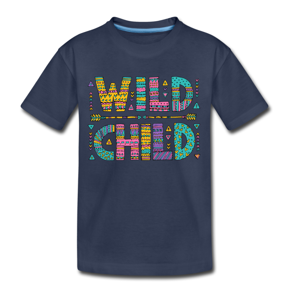 Wild Child Kids T-Shirt - navy