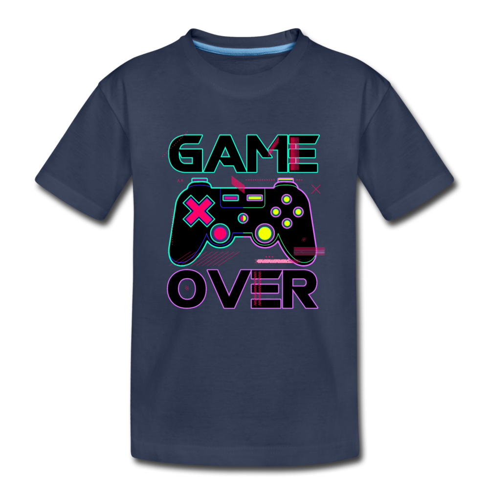 Game Over Gamer Kids T-Shirt - navy