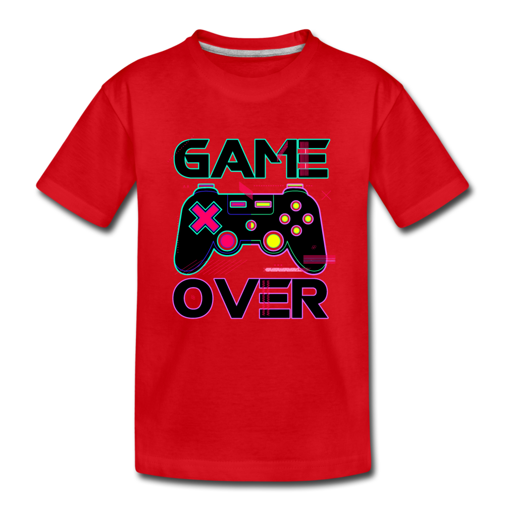 Game Over Gamer Kids T-Shirt - red