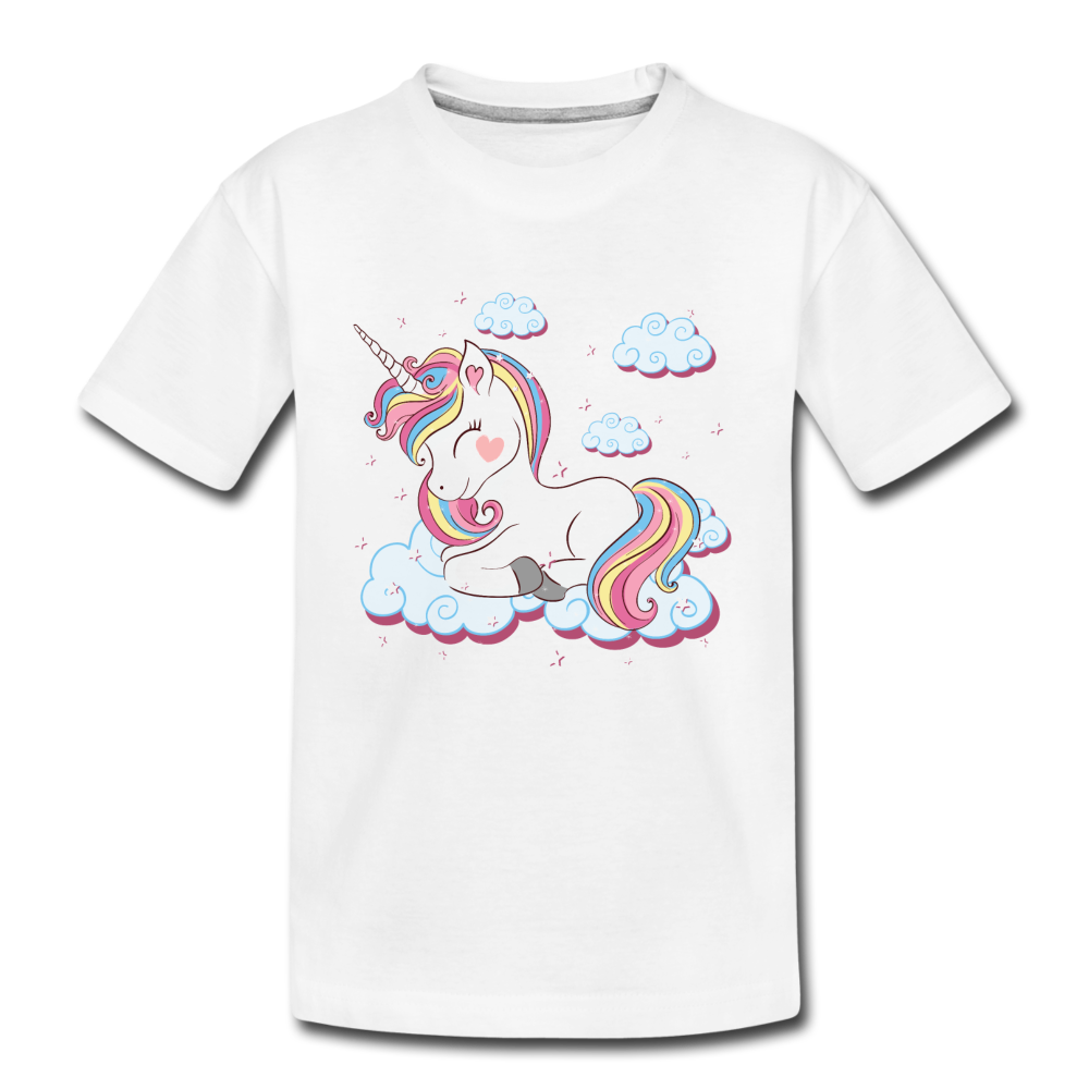 Unicorn Clouds Kids T-Shirt - white