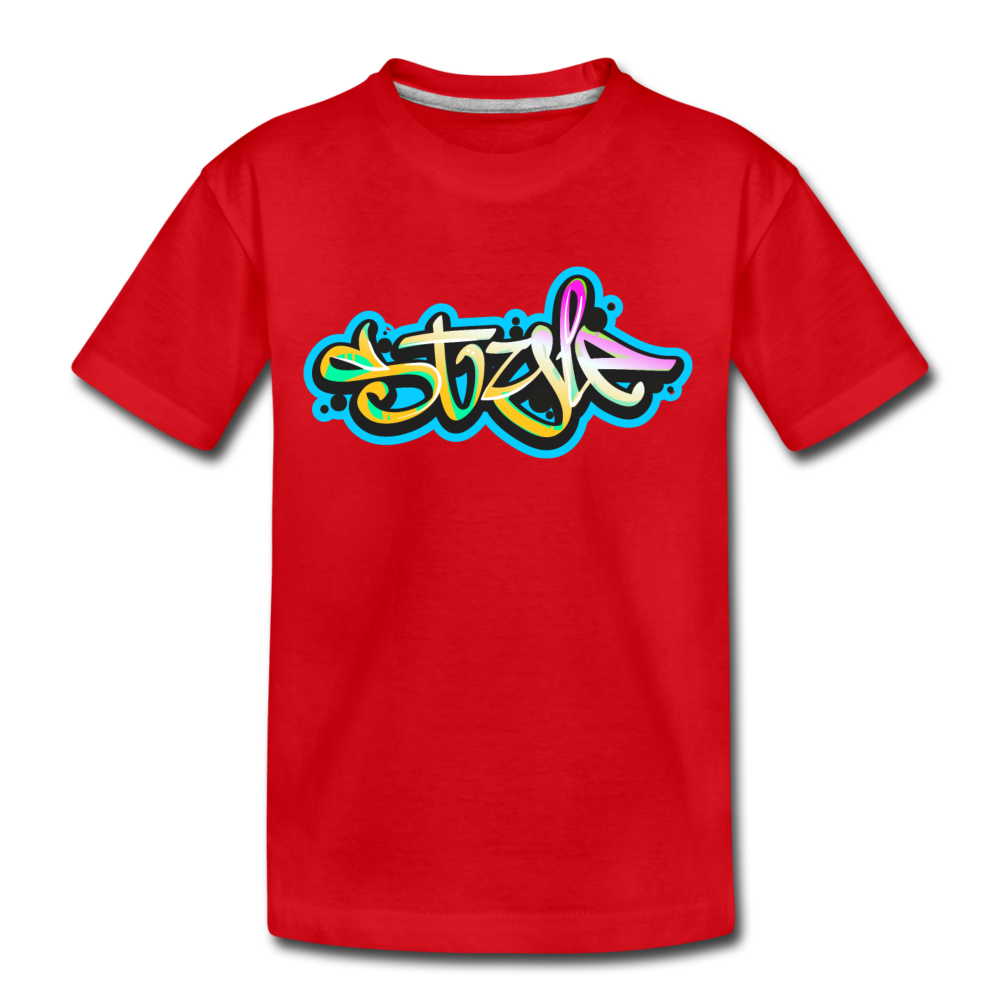 Style Graffiti Kids T-Shirt - red