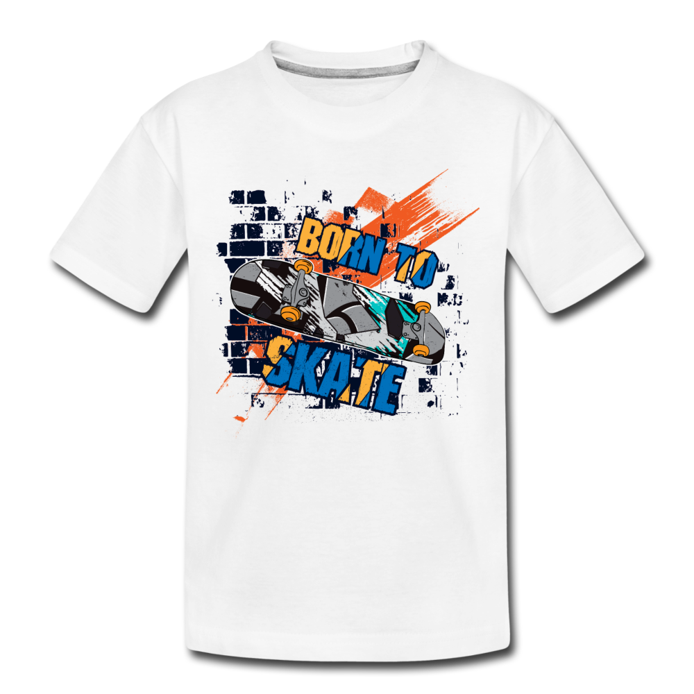 Born to Skate Kids T-Shirt - white