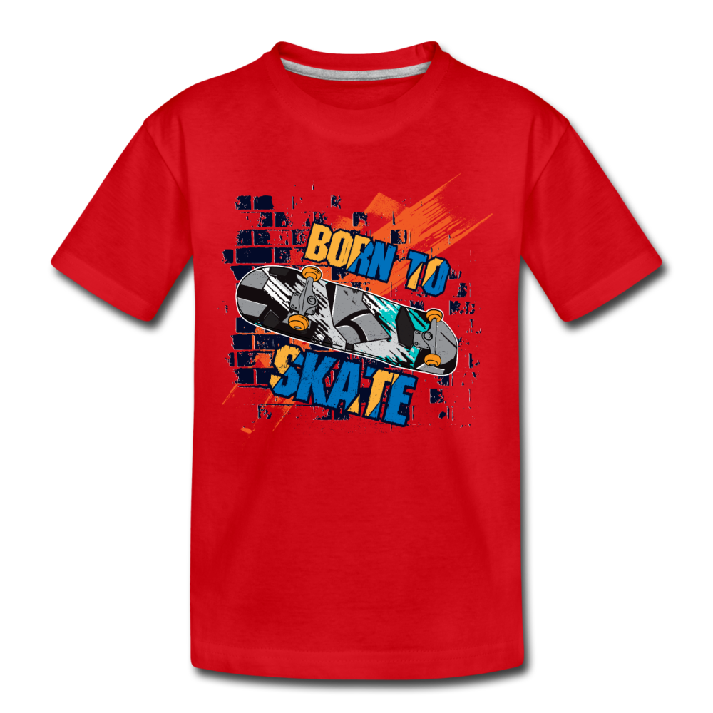 Born to Skate Kids T-Shirt - red