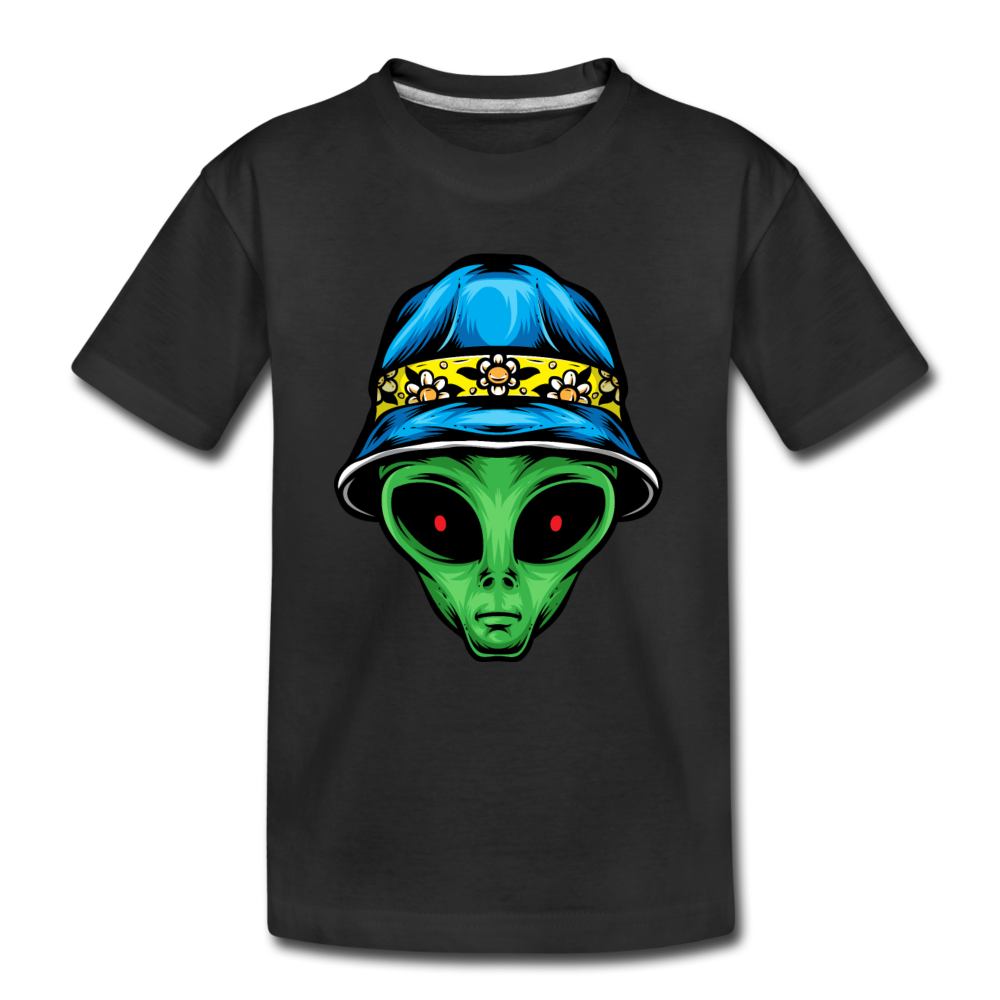 Alien Hat Kids T-Shirt - black
