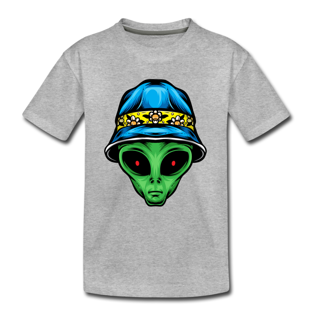 Alien Hat Kids T-Shirt - heather gray