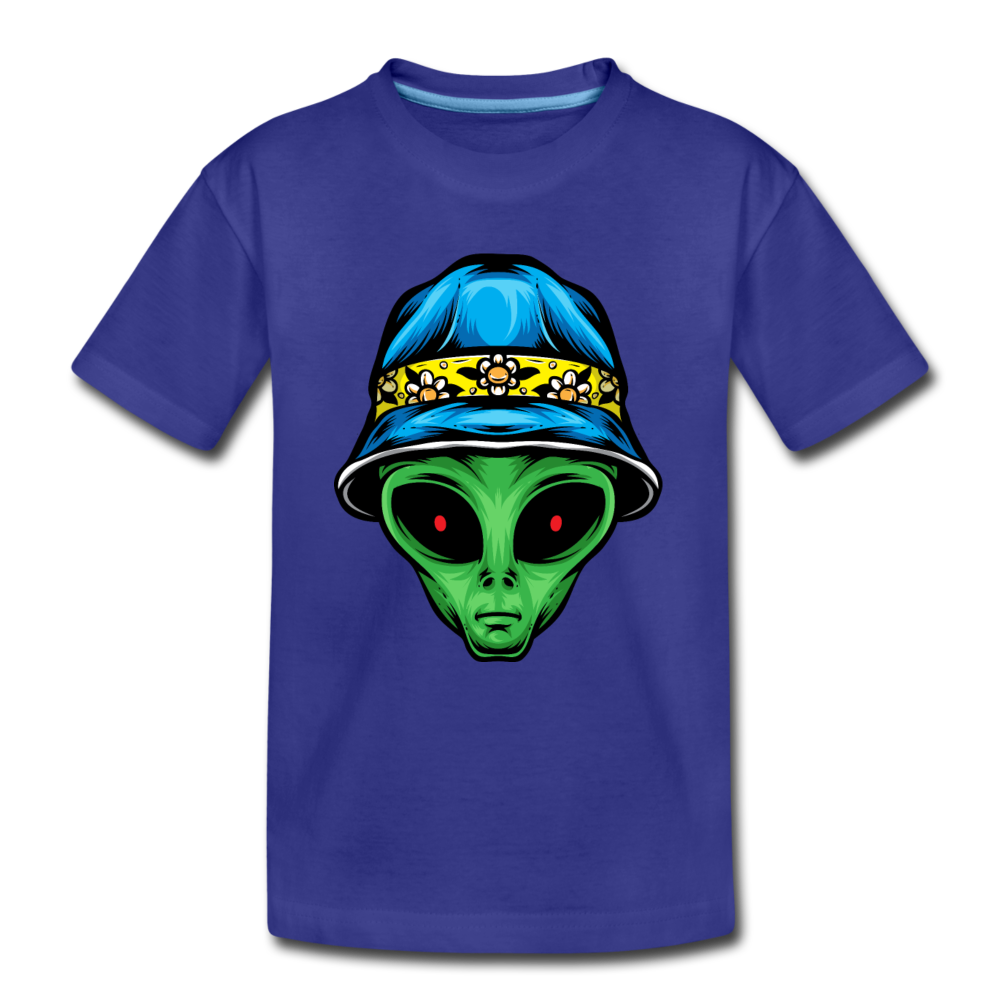 Alien Hat Kids T-Shirt - royal blue