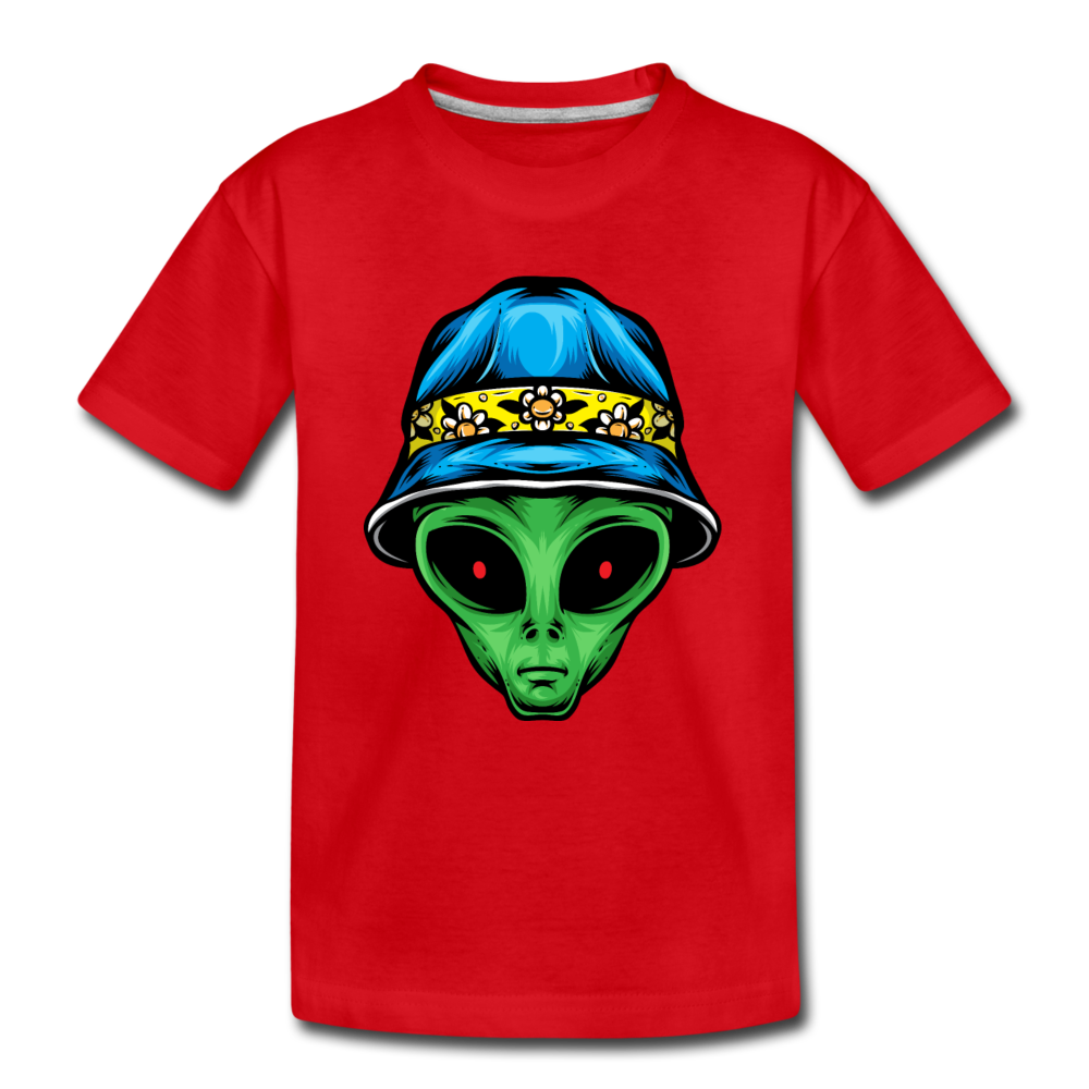 Alien Hat Kids T-Shirt - red