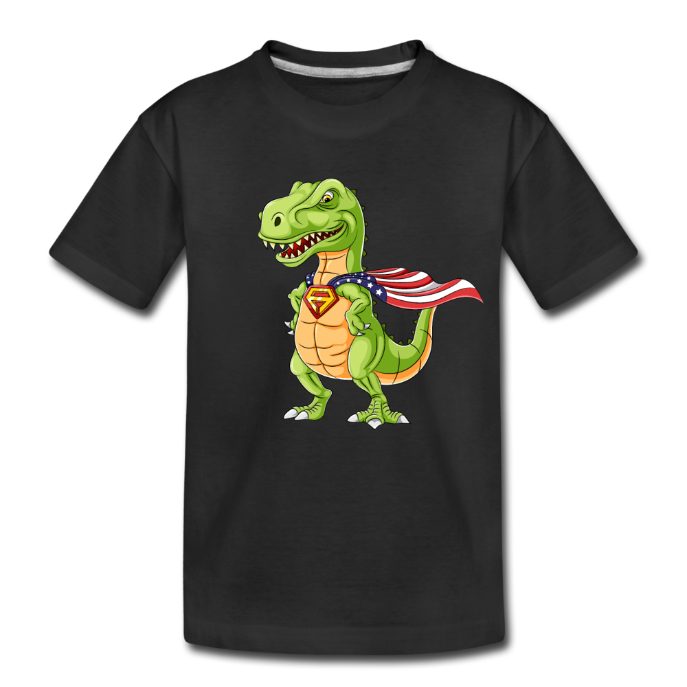 Super Dinosaur Kids T-Shirt - black