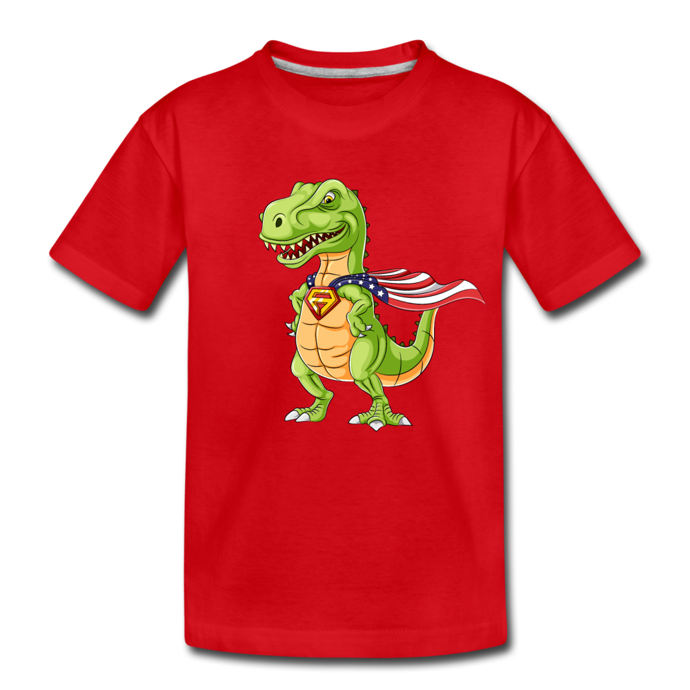Super Dinosaur Kids T-Shirt - red