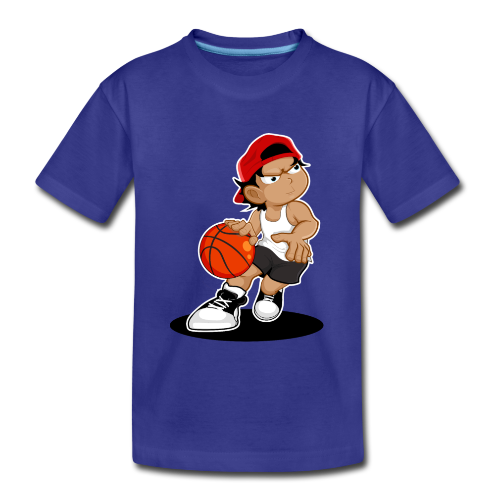 Basketball Cartoon Kids T-Shirt - royal blue