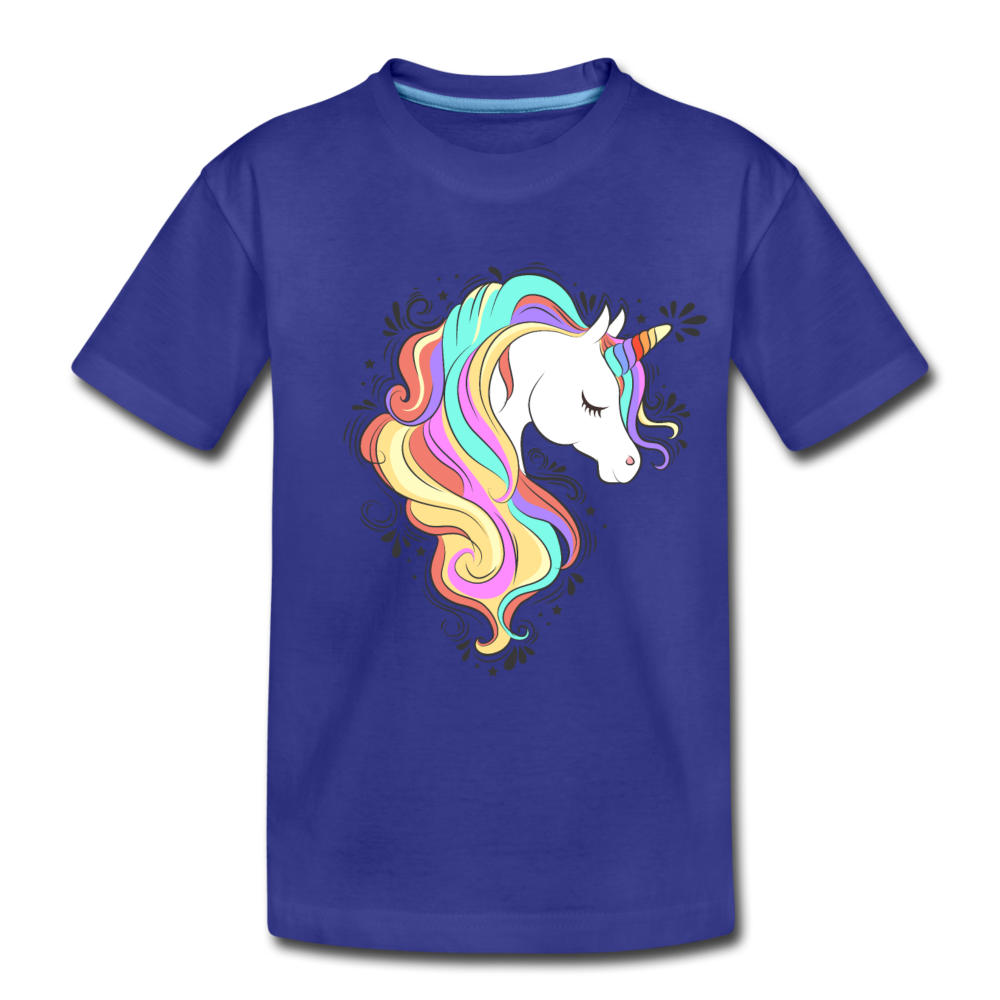 Colorful Unicorn Kids T-Shirt - royal blue