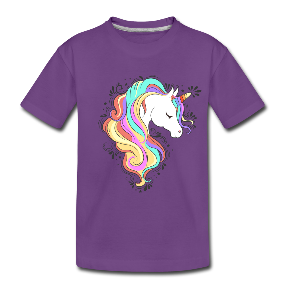 Colorful Unicorn Kids T-Shirt - purple