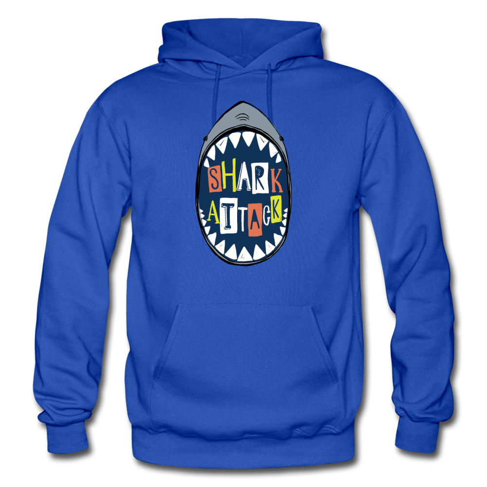 Shark Attack Hoodie - royal blue