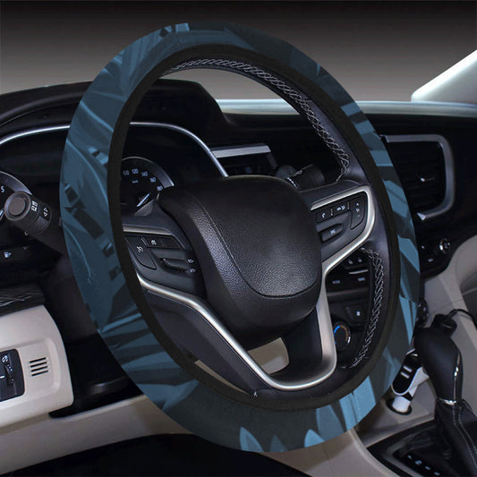 Dark Leaves Steering Wheel Cover