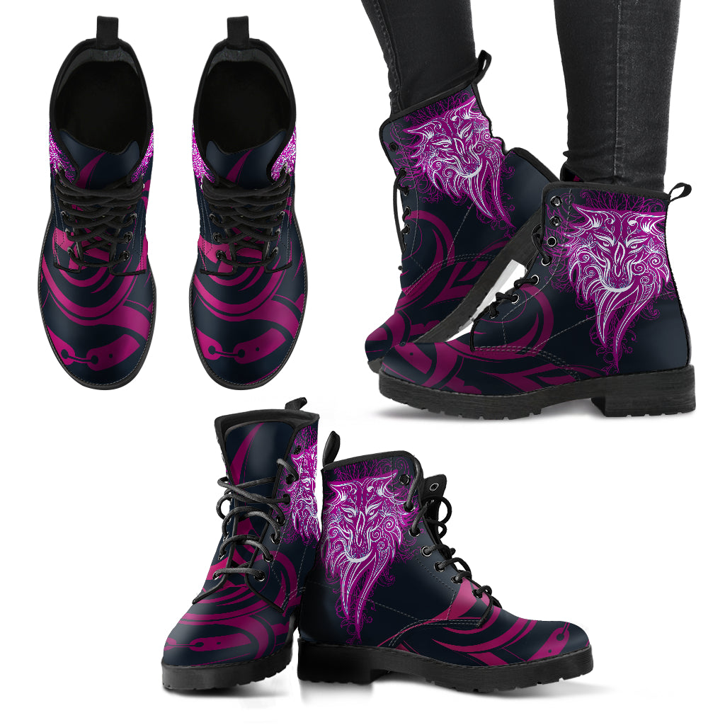 Tribal Wolf - Women's Leather Boots