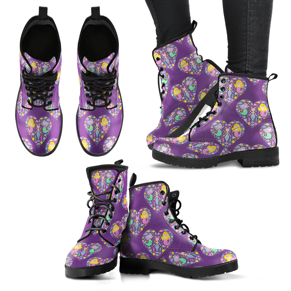 Mermaid at Heart - Women's Leather Boots