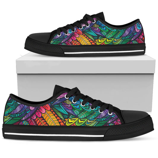 Boho Feathers - Low Tops