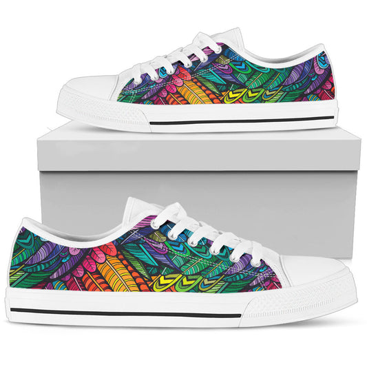 Boho Feathers - Low Tops