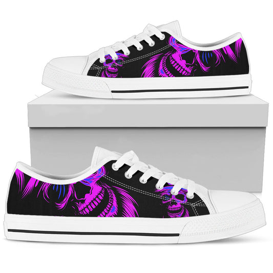 Purple Skull - Low Tops