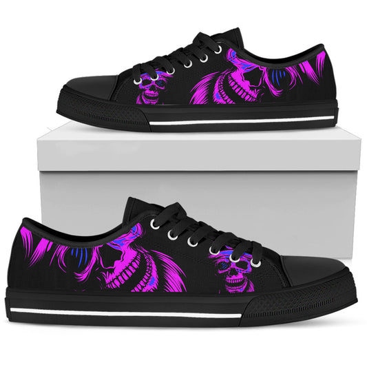 Purple Skull - Low Tops