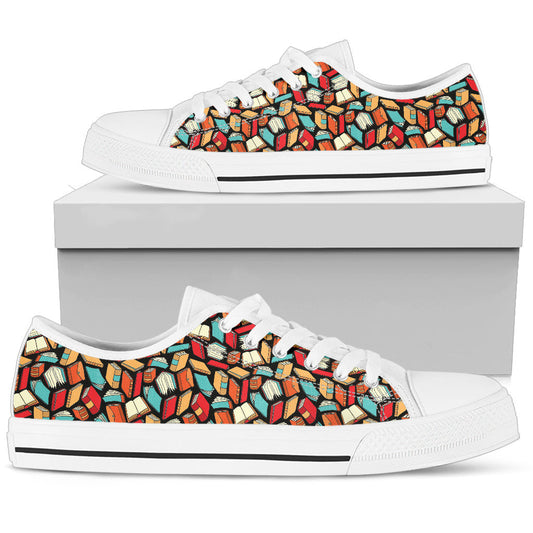 Book Lovers Pattern - Low Tops