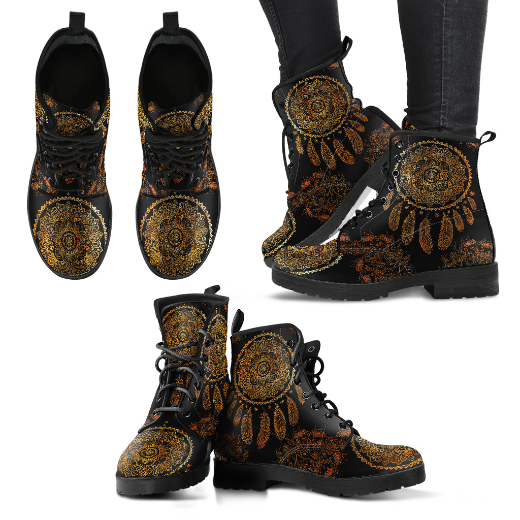 Gold Dreamcatcher Handcrafted Boots