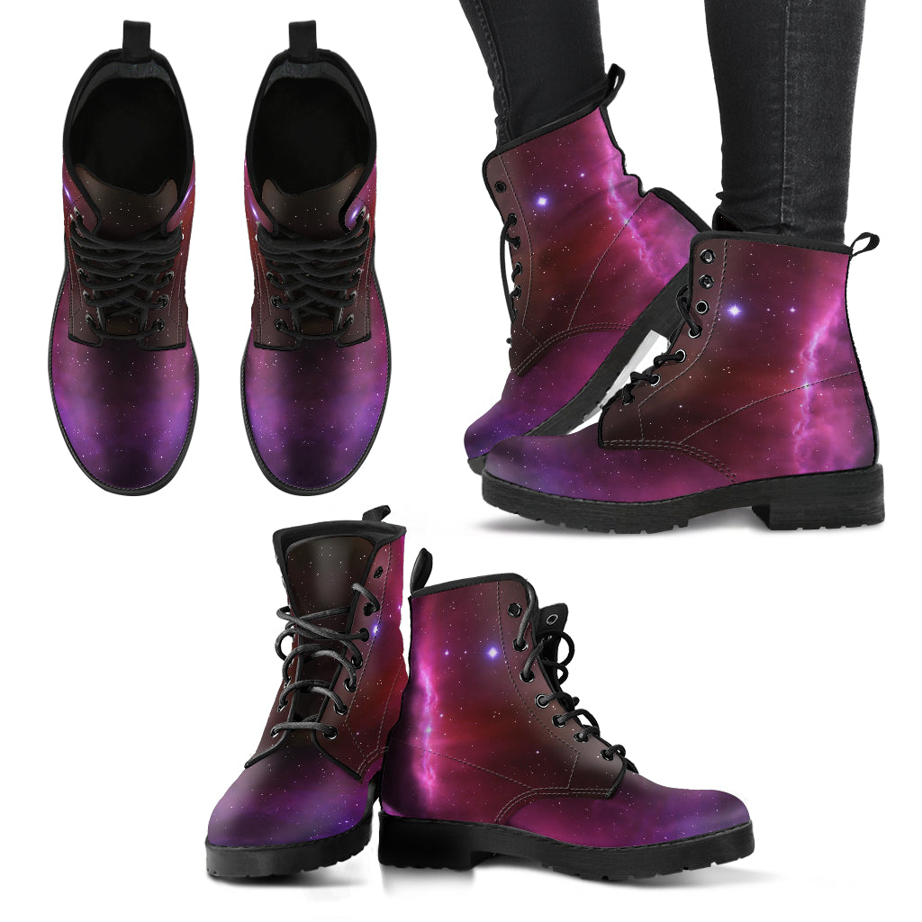 Space Red Women's Leather Boots