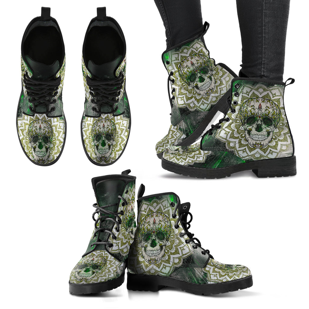 Skull Of Life Women's Leather Boots