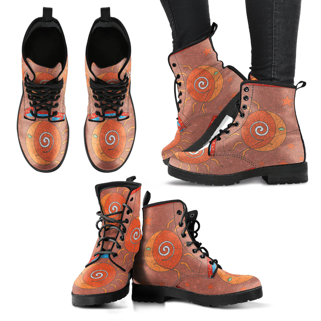 Mosaic Sun and Moon Women's Leather Boots