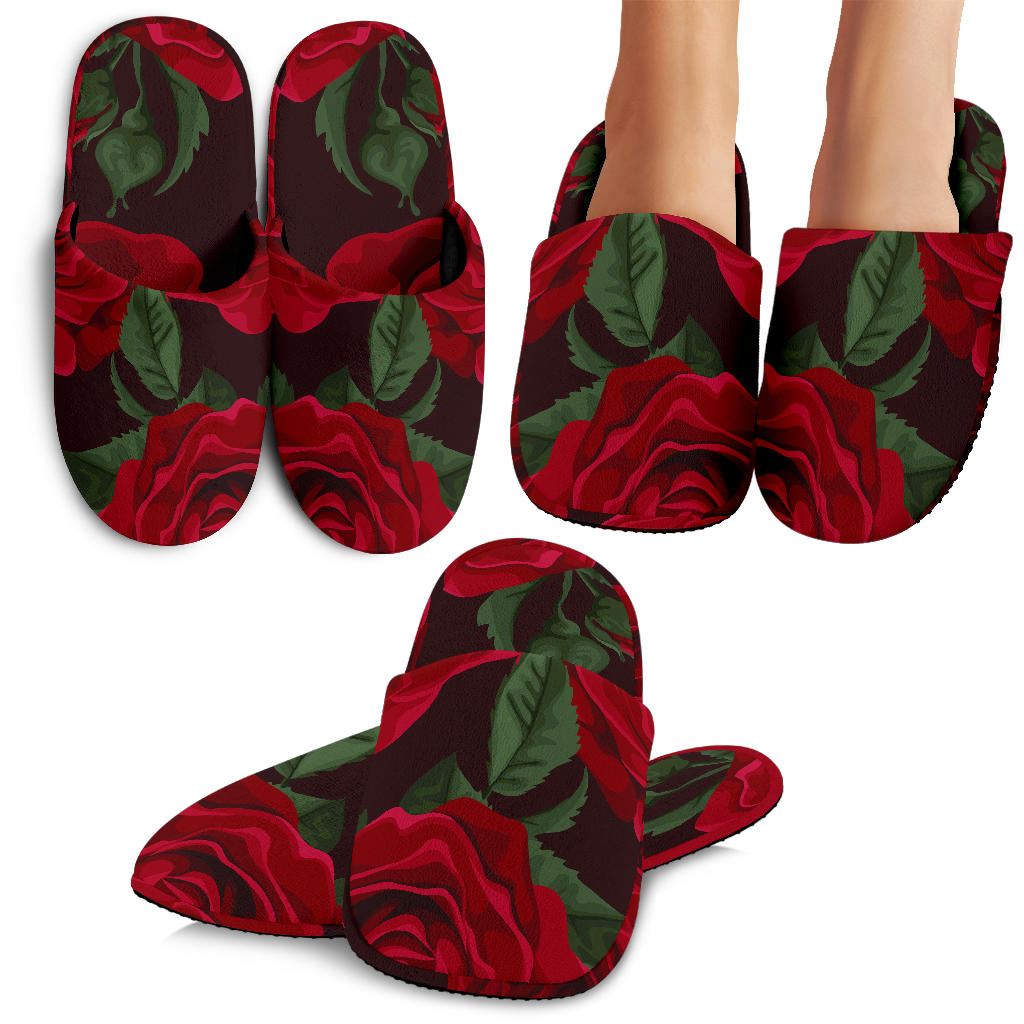 Red Roses Slippers