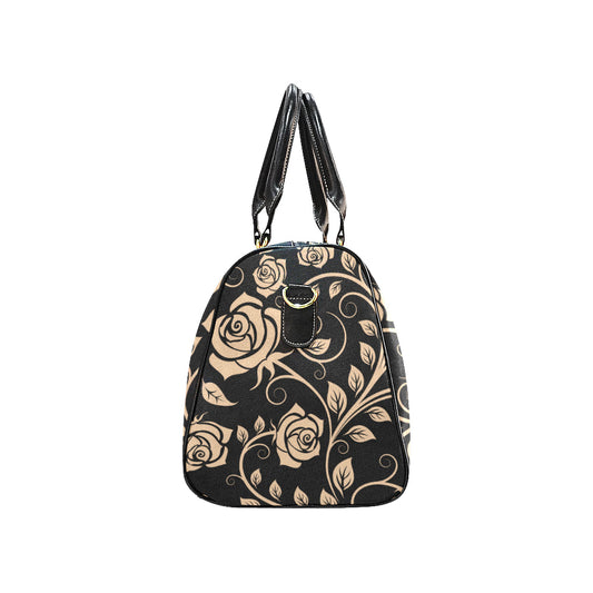 Tan Roses Travel Bag