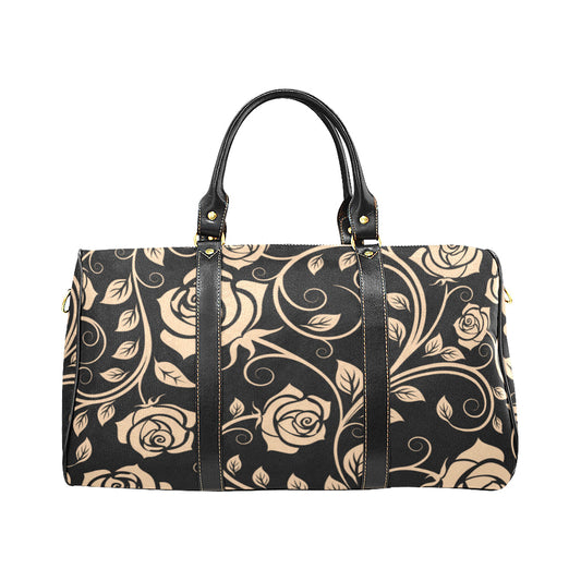 Tan Roses Travel Bag