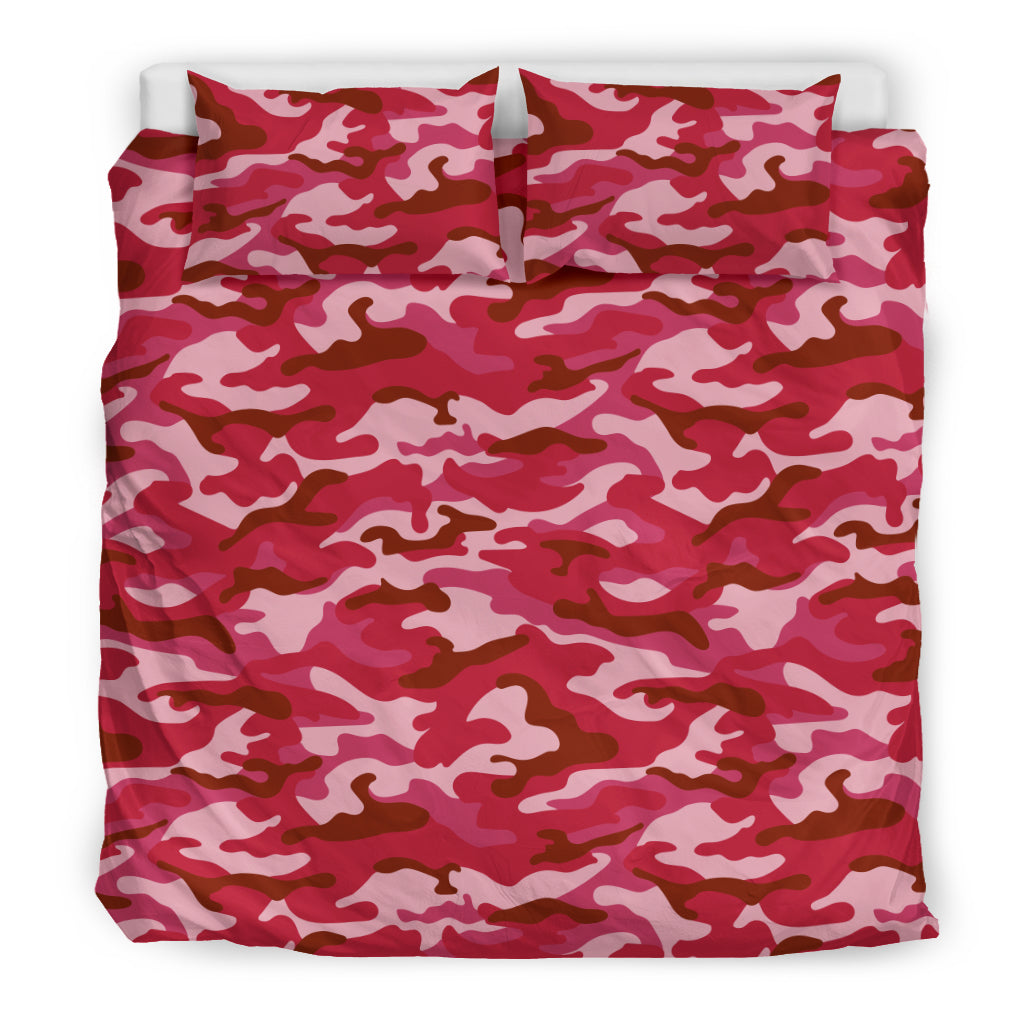 Red Camouflage Bedding Set