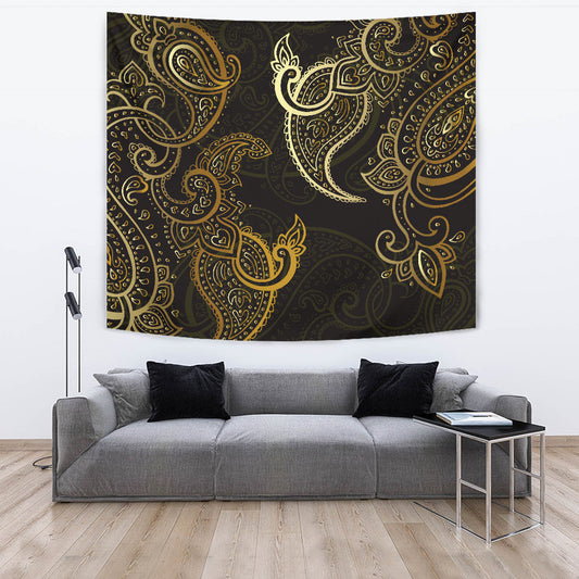 Rusty Gold Brown Decor Wall Tapestry