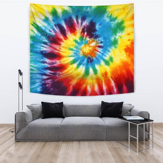 Colorful Tie Dye Abstract Art Wall Tapestry