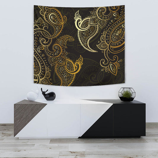 Rusty Gold Brown Decor Wall Tapestry