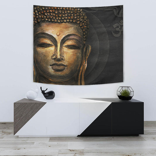 Buddha Head Wall Tapestry