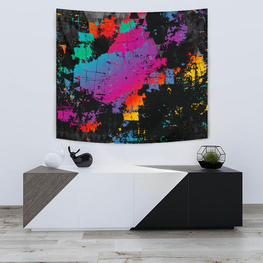 Colorful Abstract Art Wall Tapestry