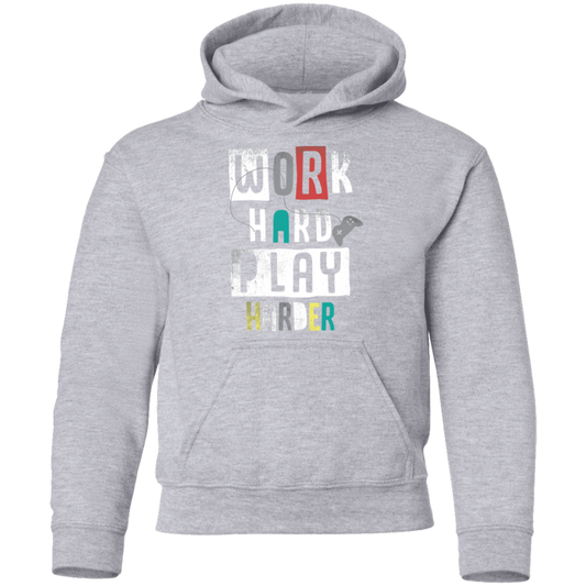 Work Hard Play Harder Kids Hoodie