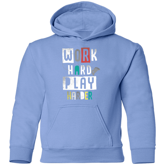 Work Hard Play Harder Kids Hoodie
