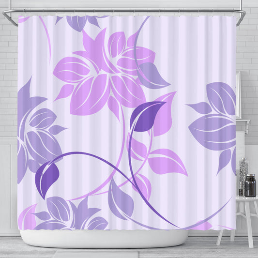 Pink Floral Shower Curtain