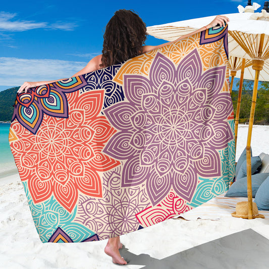 Colorful Floral Mandalas Sarong