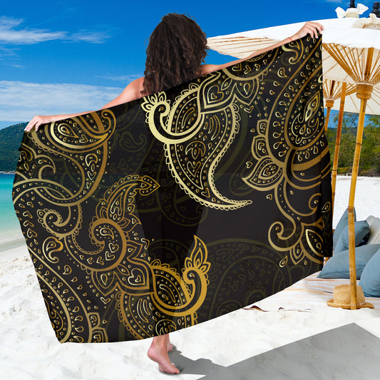 Rusty Gold Brown Decor Sarong