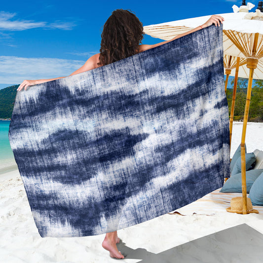 Denim Blue Abstract Sarong