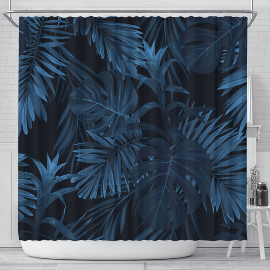 Dark Leaves Shower Curtain