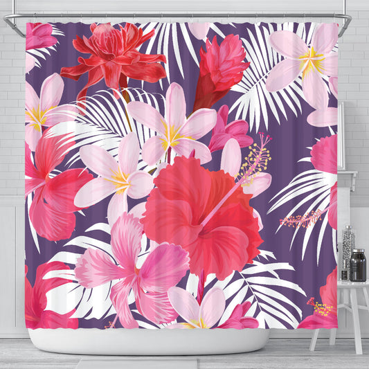 Pink Flowers Shower Curtain